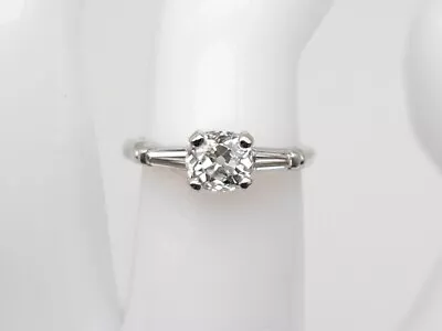 Antique 1920s $6K GIA CERTIFIED 1.21ct VS1 G Old Mine Cut Diamond Platinum Ring • $2850