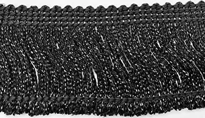 Trimplace Metallic 2  Chainette Fringe (Black) - 9 Yards • $15.77