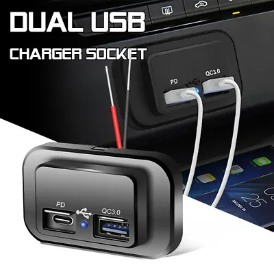 $0.99 • Buy Dual Phone QucikCharger Adapter PD Type C USB QC 3.0 Port Car Truck Accessories
