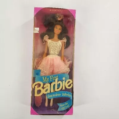  Vintage My First Barbie Easy To Dress Ballerina Pink Tutu Brown Hair • $65