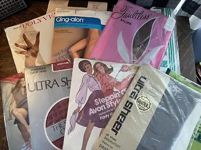 Vintage Pantyhose Lot 12 Misc. Pairs Avon Berhshire Polyvel ClingalongEtc… • $11.20