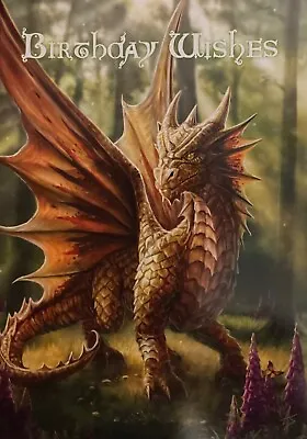 Anne Stokes ~ Friendly Dragon ~ Dragon Wiccan Pagan Alternative Birthday Card • £2.90
