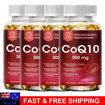 300mg COQ 10 Coenzyme-Q10 Supplement 120 Capsules Cardiovascular Heart Health • $76.99