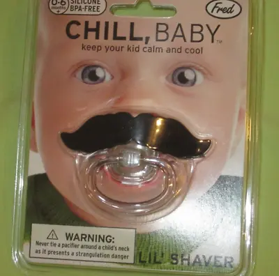 New! Mustache Pacifier Chill Baby 0.6 Month Silicone BPA-Free Novelty • $4.49