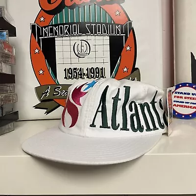 Vintage Atlanta Olympics Hat Starter Snapback White Embroidered Hat Cap Tags • $29.99