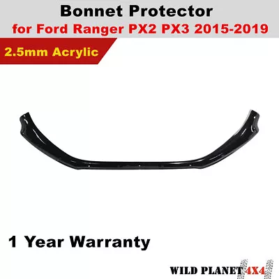 Black Bonnet Protector For Ford Ranger PX MK 2 3 2015-2021 Tinted Guard  • $89