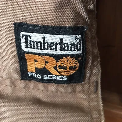 Vtg. Timberland Pro Series Men's Large Distressed Brown Canvas Barn Chore Jacket • $37