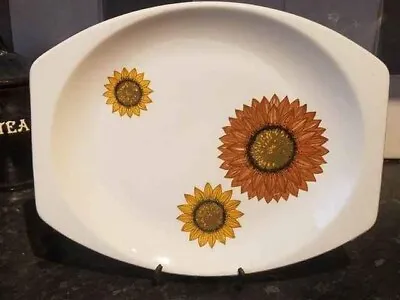 Vintage J & G Meakin Palma Sunflowers Serving Plate Platter • £8