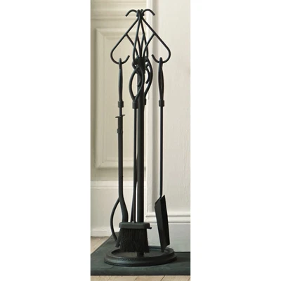 $42 • Buy 5 PCS Fireplace Tools Set Iron Fire Place Tool Set Stand Hearth Accessories NEW.