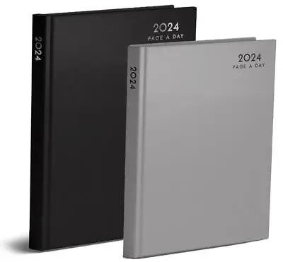 2024 A5 A4 Page A Day Diary Padded Premium Luxury Desk Diary Hardback Office • £9.99