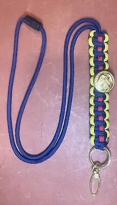 United States Marine Corps Navy Gold & Red Paracord ID Lanyard • $15