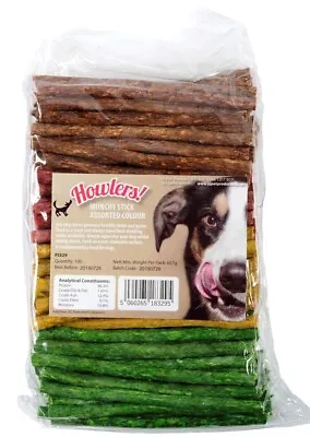 Natural Rawhide Dog Chews Treats Munchy Rolls Assorted Beef Snack Pack Of 200 • £11.49