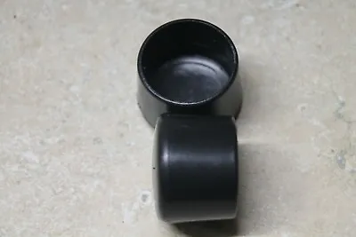 2 Plastic Tube Vinyl Cap 1 1/8  X 7/8  Diameter End Cap  Black • $7