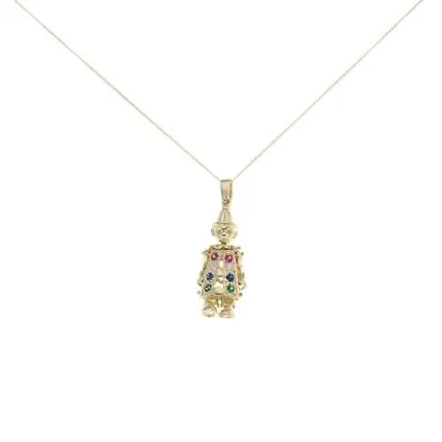 Womens - 9ct Yellow Gold Clown Pendant And Chain 18  • £249