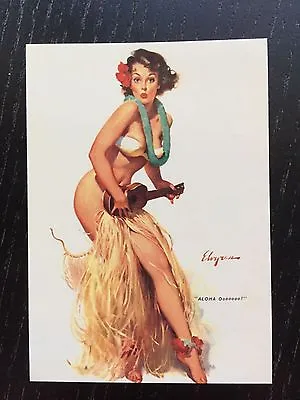 Elvgren PINUP Girl Card -  Aloha - Brown & Bigelow • $5.95