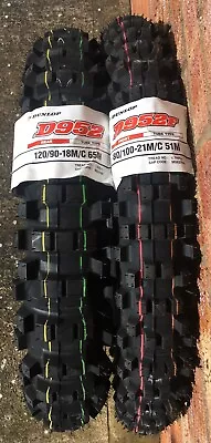 DUNLOP D952 120-18 & 21  (ROAD LEGAL) Tyre COMBO. Trail MX EVO Twinshock • $199.22