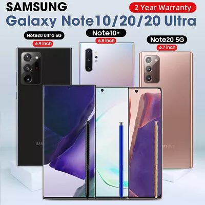 🔥NEW Samsung Galaxy Note 10+/Note20/ Note 20 Ultra 5G GSM+CDMA Unlocked 2Yr Wty • $415.99