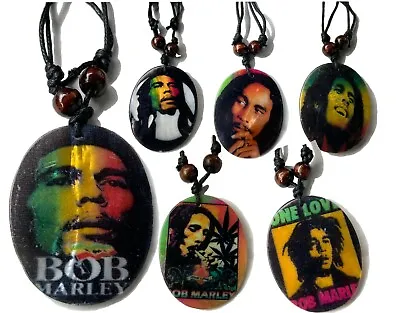 Rasta Necklace Rastafari Black Cord Marijuana Weed Bob Marley Neck Chain Hat • $11.89