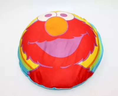 Sesame Street Microbead Elmo Pillow 11  Round Face Head 2005 Comfy Toy Plush Sof • $74.55