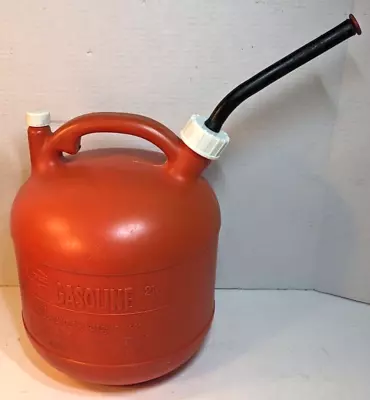 Vintage Eagle 2 1/2 Gallon Round Plastic Gas Can Pg3 Vented With Spout & Cap • $39.99