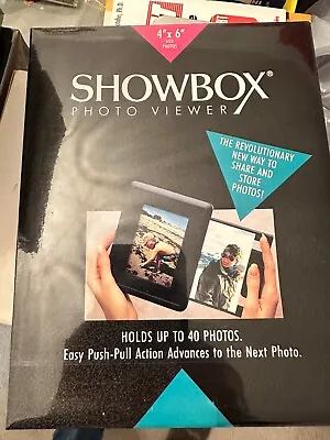 NEW ShowBox Photo Viewer 4x6  Holds Up To 40 Pictures Charcoal Factory Sealed • $7.99