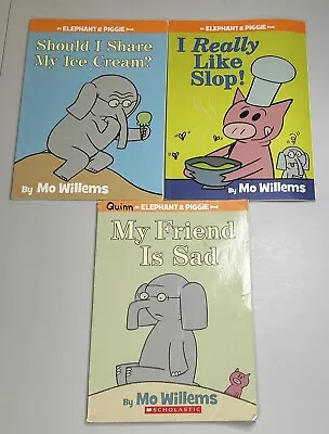 Elephant And Piggie Books By Mo Willems Lot Of 3 Books Scholastic Paperback • $7.15