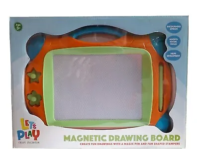 Lets Play Magnetic Drawing Board With Shape Stampers & Magic Pen • £7.99