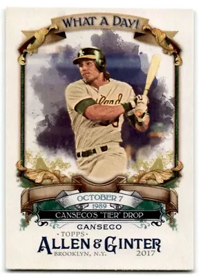 2017 Topps Allen & Ginter What A Day! Jose Canseco Oakland Athletics #WAD-13 • $2.99