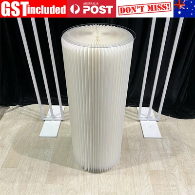$109.99 • Buy 40x90cm Plinth Cylinder Wedding Folding Hard Carboard Round Ripple Stand Acrylic