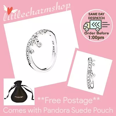 $63.20 • Buy NEW Authentic Genuine PANDORA Chandelier Droplet Ring Size 54 - 197108CZ RETIRED