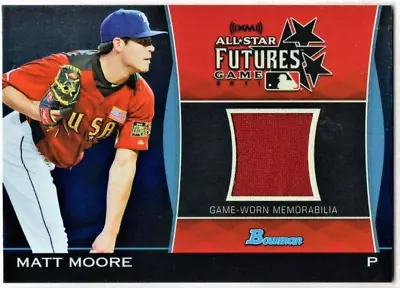 Matt Moore - 2011 Bowman All-star Futures Game Blue Jersey Relic Rc /199 • $1.99