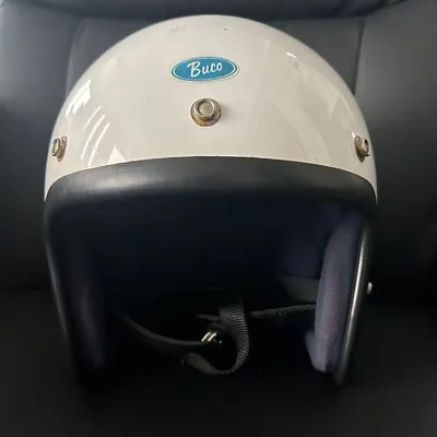 1970s BUCO Blue Line GT Safety Helmet Motorcycle Vintage • $315