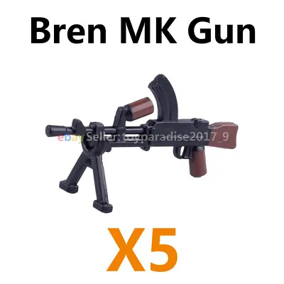 Military Weapon Pack WWII Machine Gun BREN Building Blocks Toy Figures • $14.79