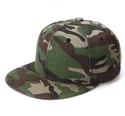 Camouflage Hip Hop Army Military Snapback Baseball Cap In 2 Colours • £8.95