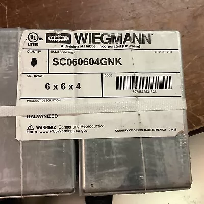 Wiegmann SC060604GNK Nema 1 6”X6”X4” Wall Mount Enclosure • $10