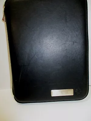 Franklin Covey Black Leather Planner Hard Cover With Zipper 1996 7.5  X 9.5  • $18.99