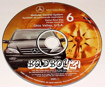 2001 02 Mercedes Benz Ml320 Ml430 Navigation Digital Road Map Nav Cd Ohio Valley • $26