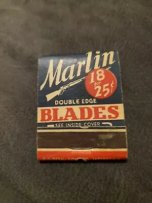 Marlin Blades Advertising Matchbook Vintage • $6