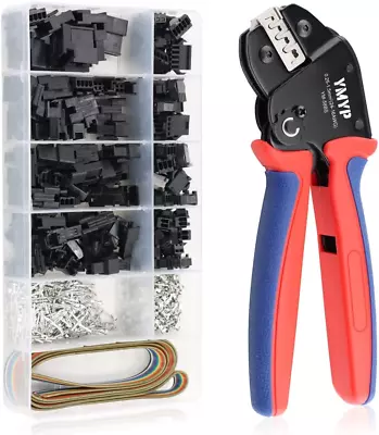 Open Barrel Terminal Wire Crimping Tool With 590PCS JST-SM Connectors Kit- 24-16 • $37.67