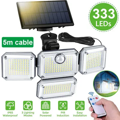 3-1 PCS 333 LED Solar Lights Outdoor Waterproof Motion Sensor Security Wall Lamp • $19.95