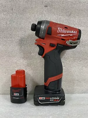 Milwaukee 2553-20 M12 12V 1/4  Hex Impact Driver W/ 2 Batteries NO CHARGER • $61