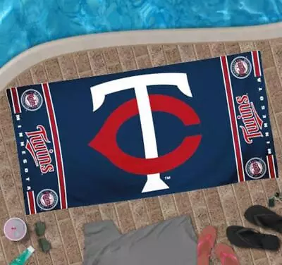 NEW NWT Minnesota Twins 100% Cotton 30 X60  Beach Towel WinCraft McArthur *E6 • $10.91