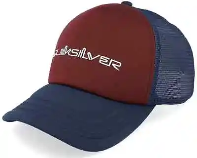 QUIKSILVER OMNI TRUCKER  NAVY DARK BURGUNDY  UNISEX CAP HAT NEW SURF Adjust GOLF • $29.99