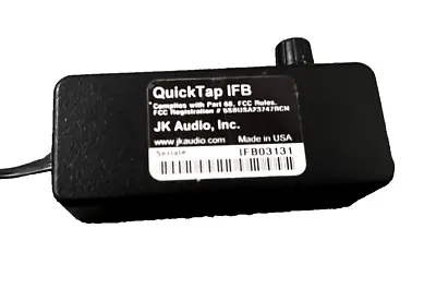 Lot Of 2 JK Audio QuickTap IFB Telephone Handset IFB Tap • $35