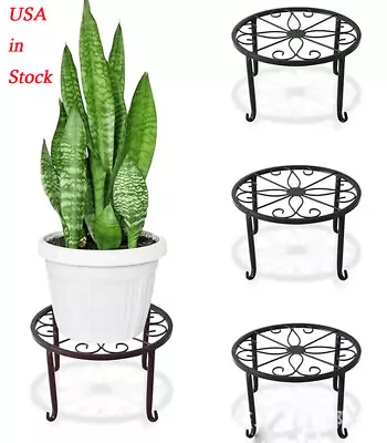 Metal Potted Plant Stands Rustproof Potted Holder Heavy Duty Garden Container US • $6.39