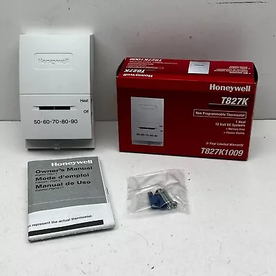 Honeywell T827K1009 Mercury Free Heat Only 12VDC Thermostat Non-Programmable • $25.99