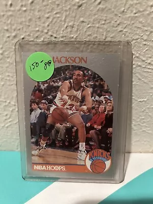 1990-91 NBA Hoops - Perforated;  Famous  People In Background #205 Mark Jackson • $1.75