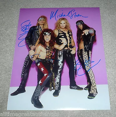 STEEL PANTHER BAND SIGNED 11X14 PHOTO X4 W/COA FEEL THE STEEL BALLS OUT B • $149.99