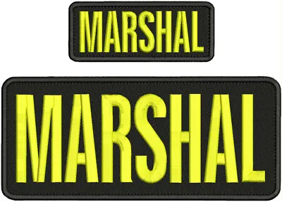 Marshal Emb Patch 4x10 And 2x5 Hook On Back /black/yellow • $15.99