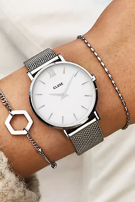 NEW Cluse Watches Womens Watches Minuit Mesh Watch Size OneSize SilverWhit • $149